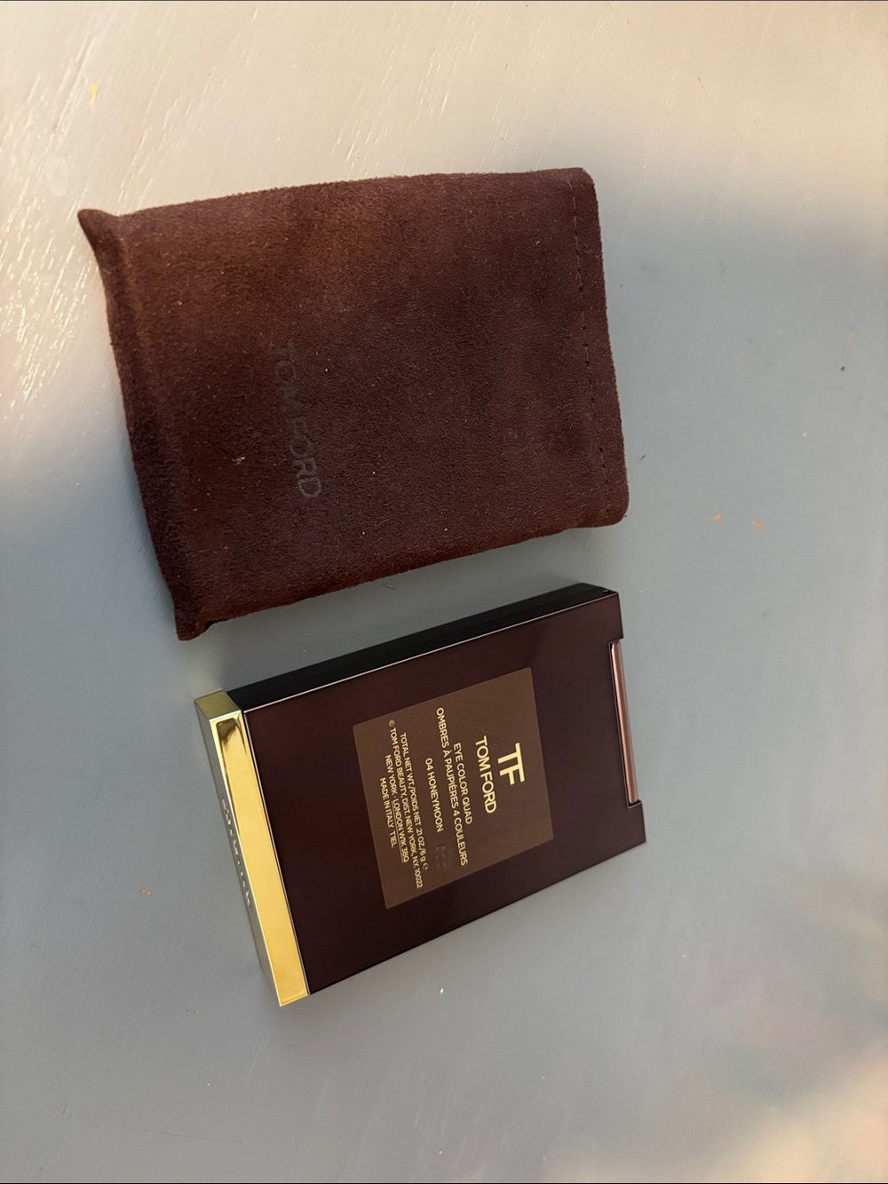 Tom Ford Eyeshadow Compact in Deep Brown with Gold Accents